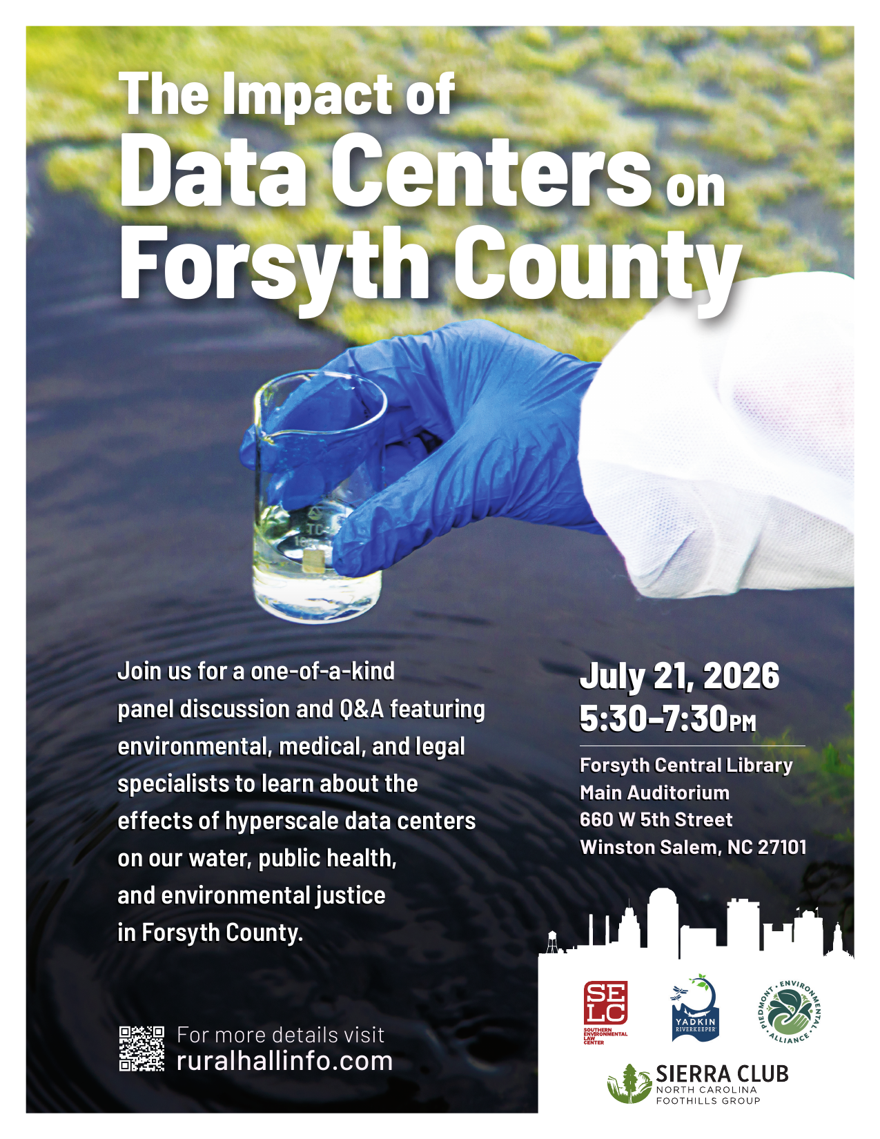 Flyer: The Impact of Data Centers on Forsyth County, July 21, 2026 at Forsyth County Central Library